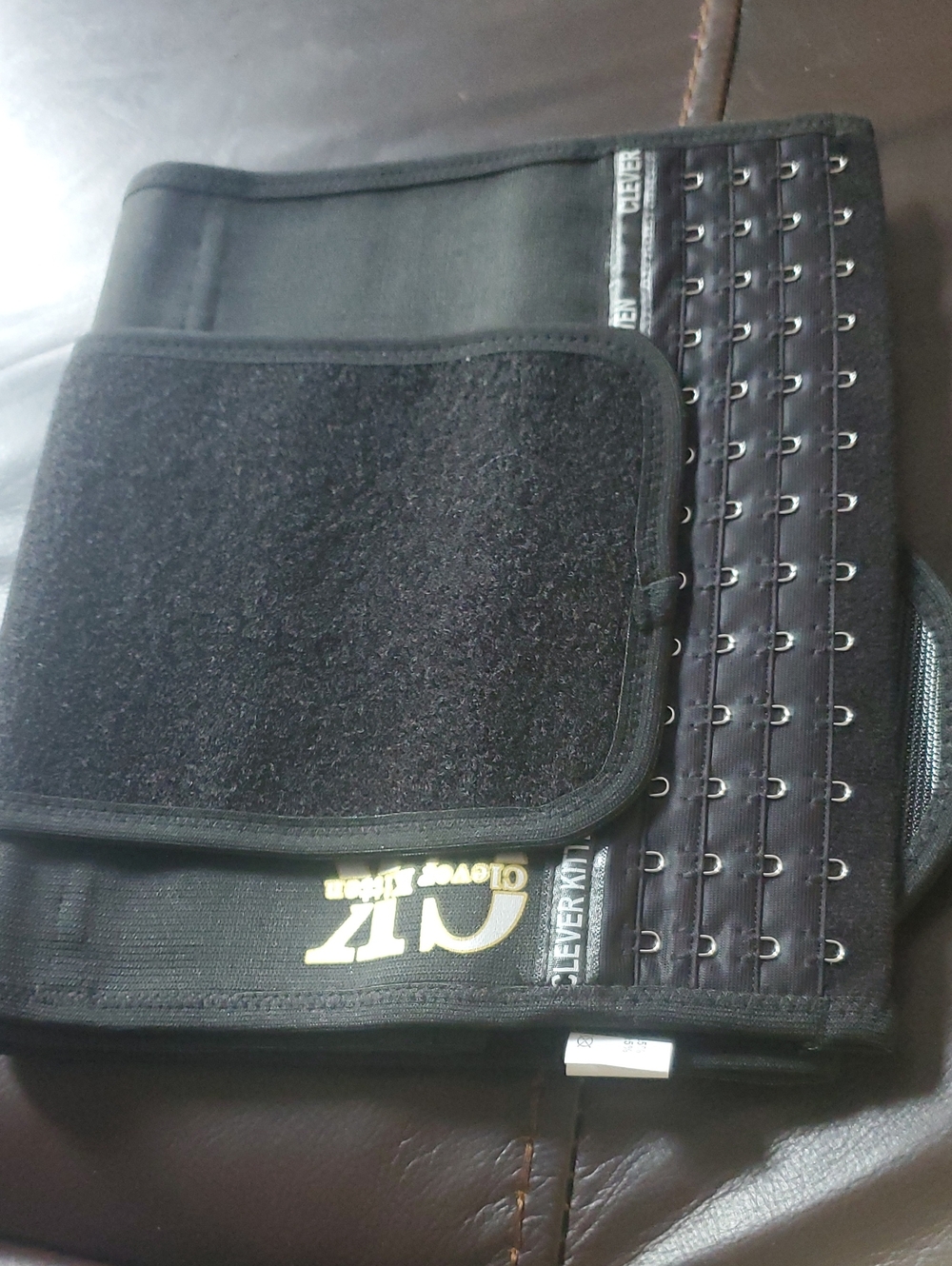 Black Waist Trainer with Hook Closure